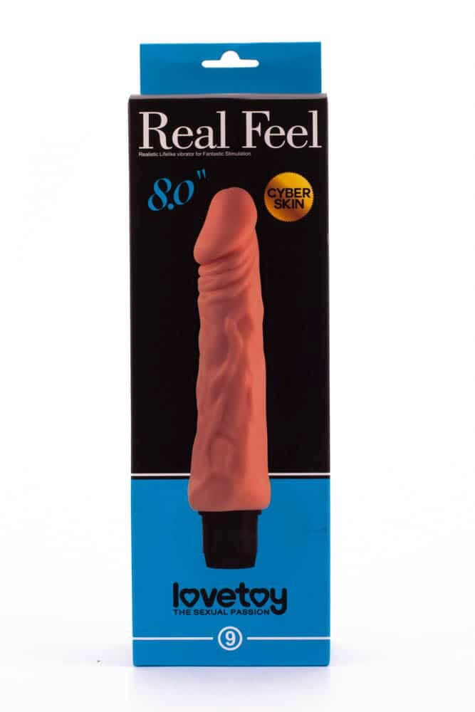 Real Feel Cyberskin - Vibrator realistic, 20 cm - detaliu 1