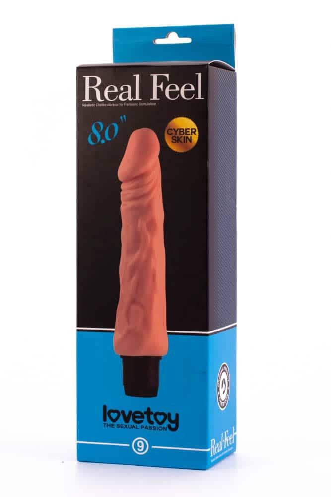 Real Feel Cyberskin - Vibrator realistic, 20 cm - detaliu 3