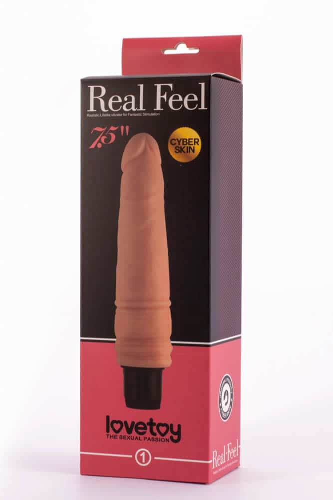 Real Feel Cyberskin - Vibrator realistic, 20 cm - detaliu 5