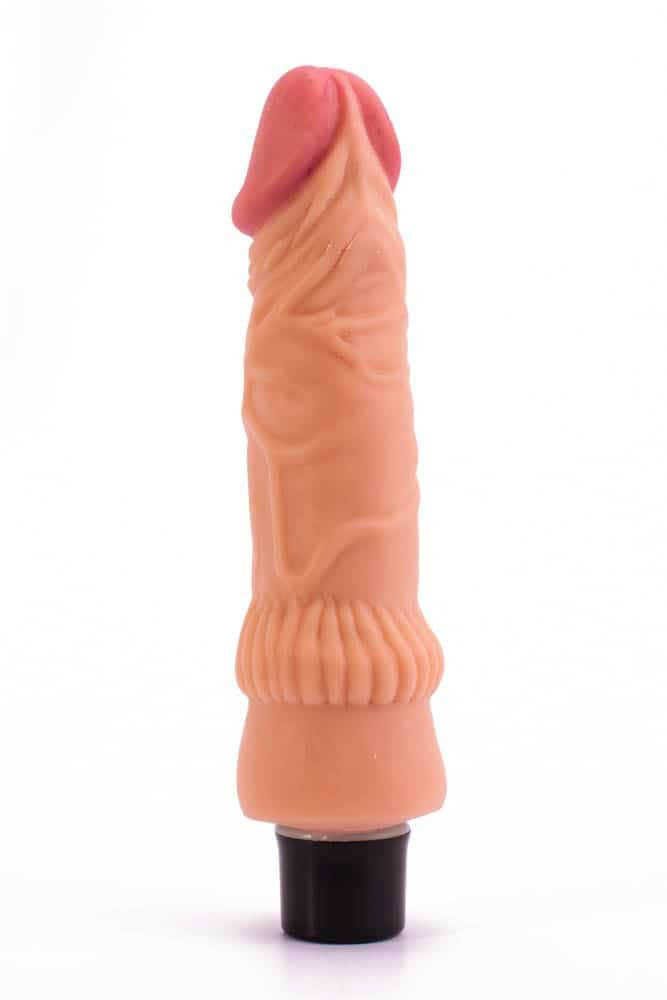 Real Softee - Dildo cu vibrații, 20 cm - detaliu 1