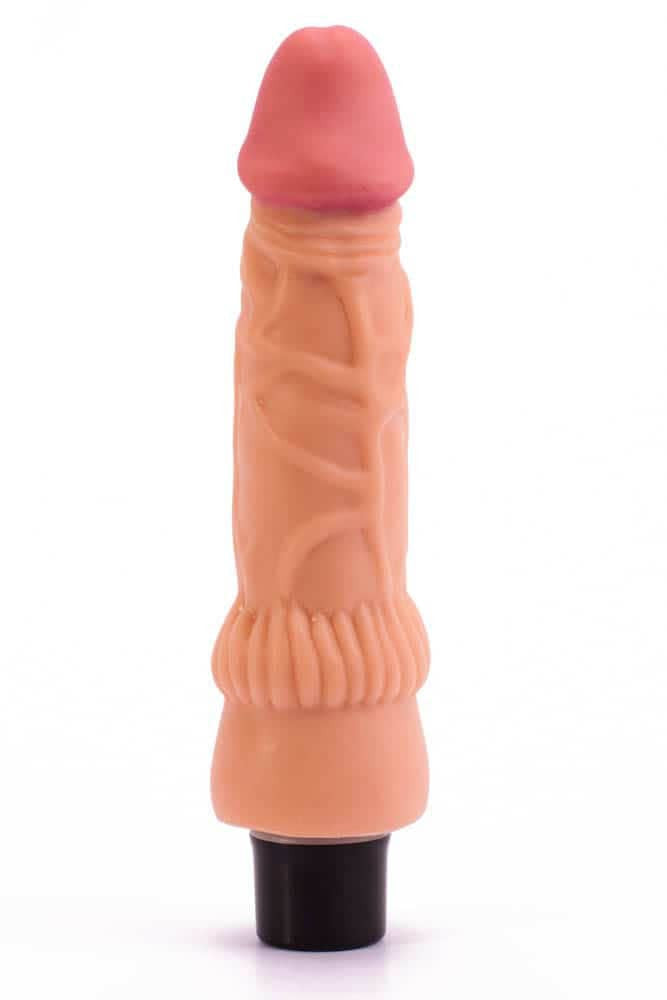 Real Softee - Dildo cu vibrații, 20 cm - detaliu 5