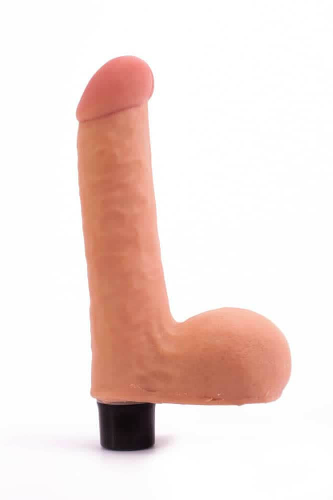 Real Softee - Dildo cu vibrații, 20.5 cm - detaliu 4