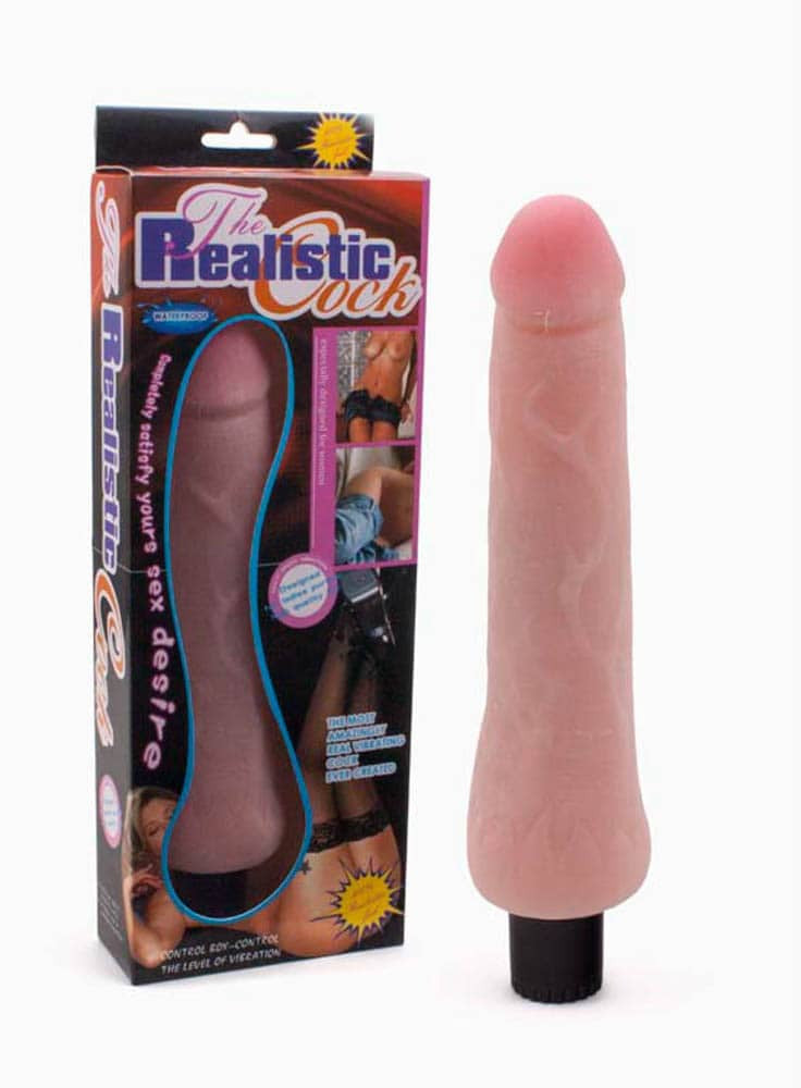 Realistic Cock 7 - Vibrator realist, flesh, 24.5 cm - detaliu 1