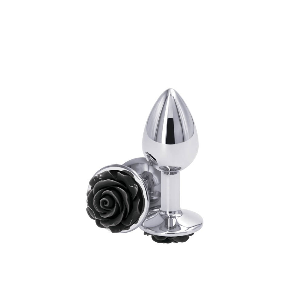 Rear Assets - Dop Anal din Aluminiu cu Model Trandafir, 7,6 cm