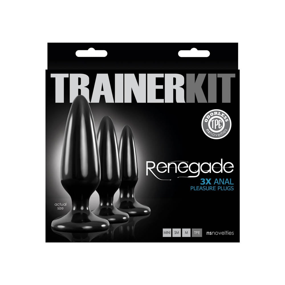 Renegade Pleasure - Set dopuri anale, 3 buc., negru