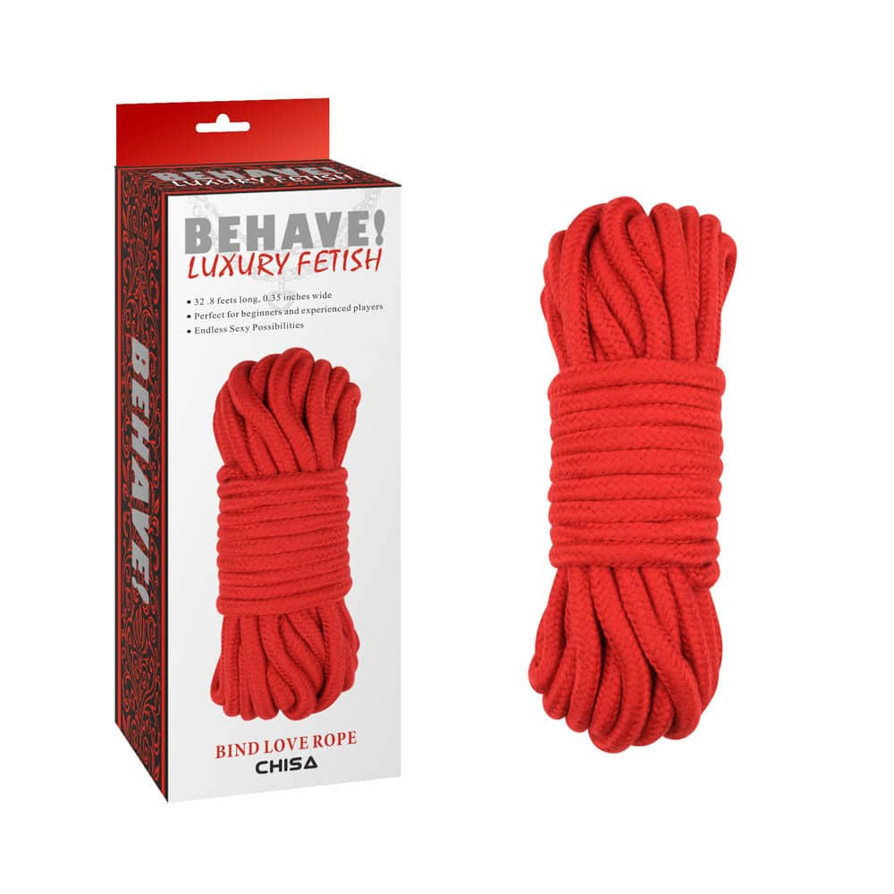 Retrain Me - Sfoară BDSM, roșu, 10 m - detaliu 1