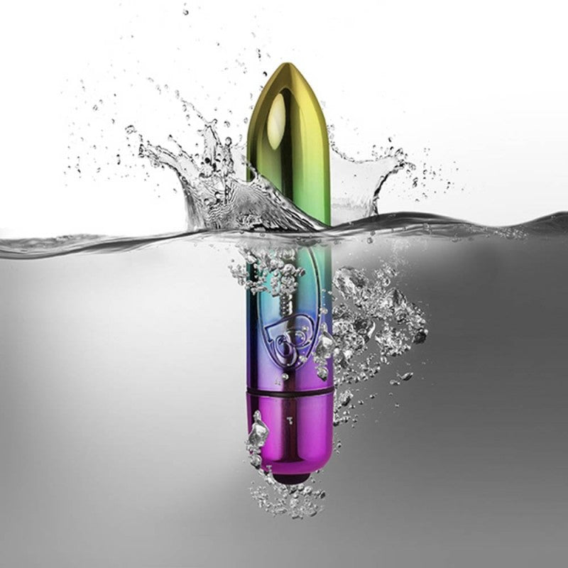 RO-80 mm Rainbow - Vibrator Glonț cu 7 Funcții, 8 cm