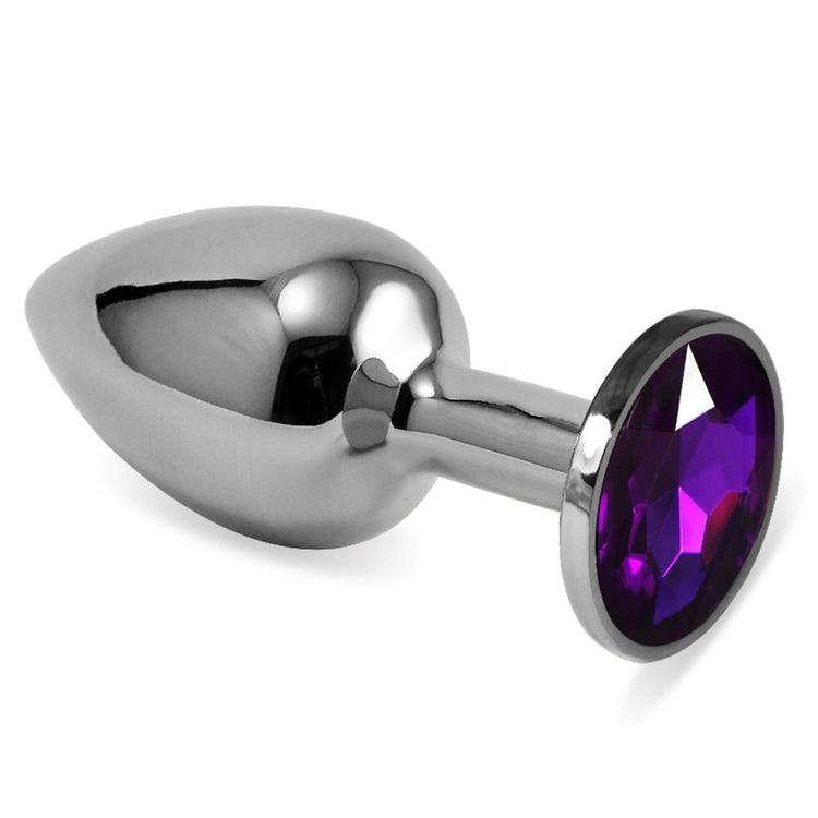 Rosebud Classic - Dop anal metalic, mov, 6.8 cm - detaliu 2