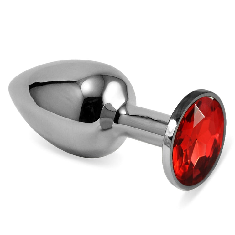 Rosebud Classic - Dop anal metalic, roșu, 6.8 cm - detaliu 2