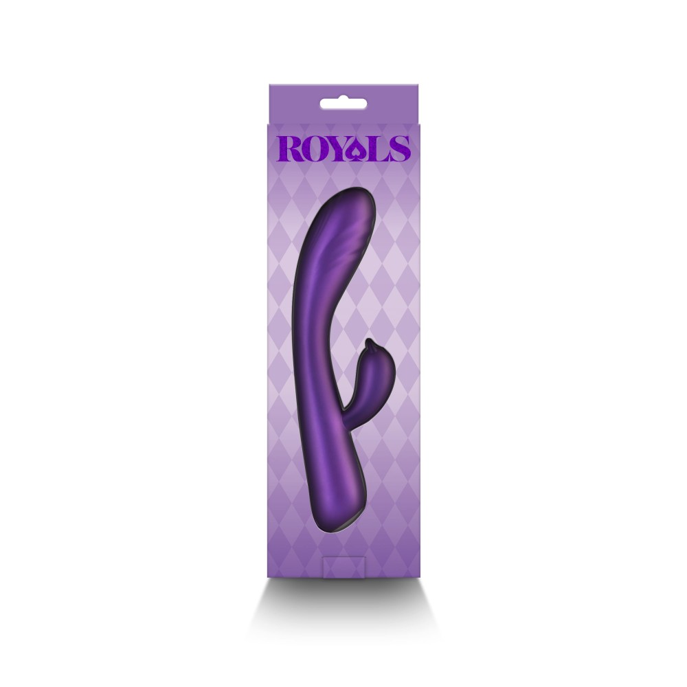 Royals Duchess Metallic Purple - Vibrator Rabbit cu G Spot, 21.2x3.6 cm - detaliu 1