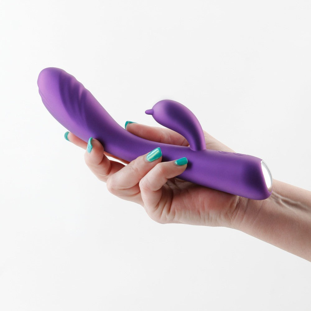 Royals Duchess Metallic Purple - Vibrator Rabbit cu G Spot, 21.2x3.6 cm - detaliu 3