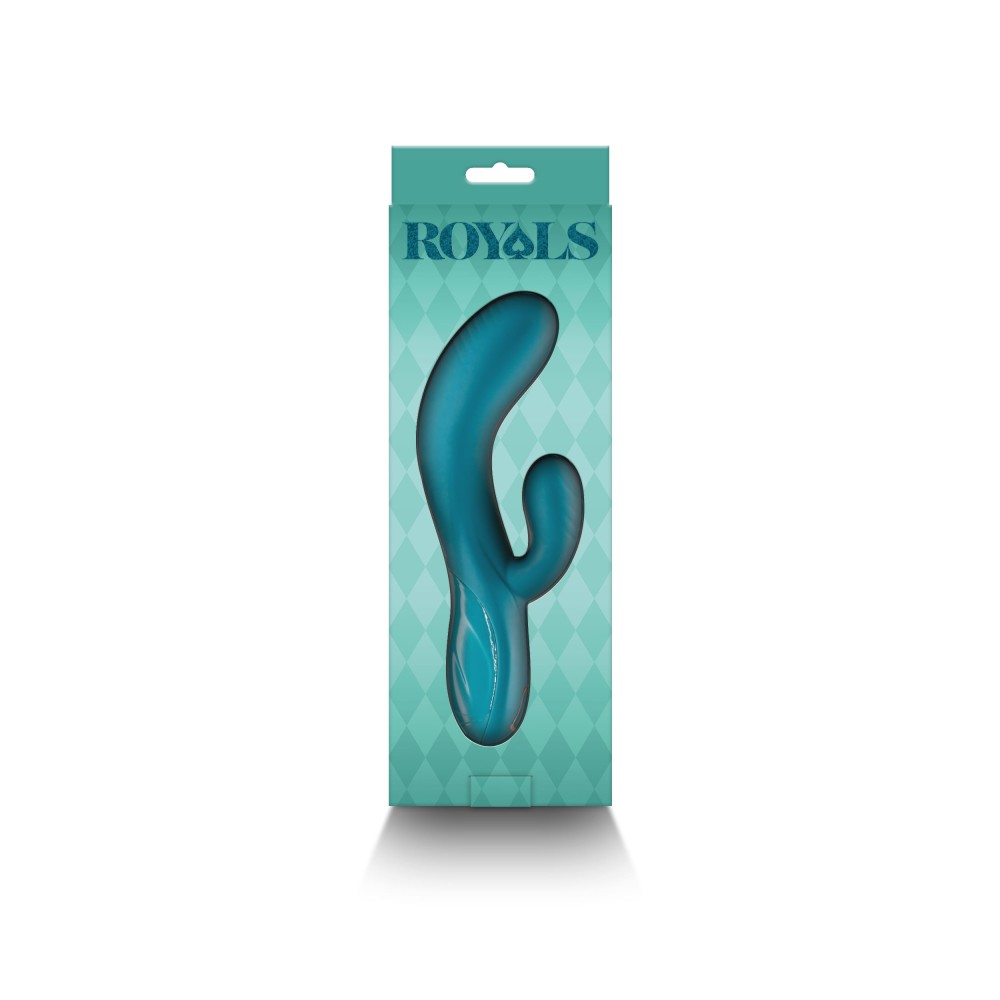 Royals Regent Metallic Green - Vibrator cu Dubla Stimulare, 19.3x3.8 cm - detaliu 1
