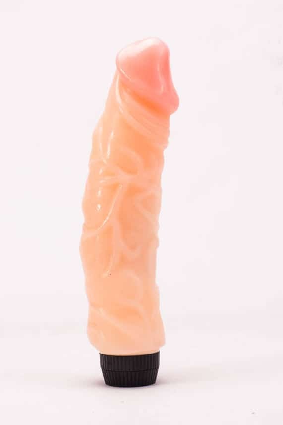 Rubber Pink - Vibrator roz, 22 cm - detaliu 2