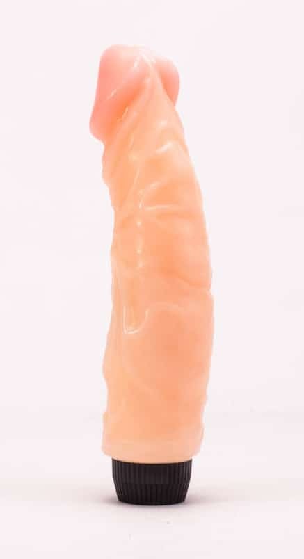 Rubber Pink - Vibrator roz, 22 cm - detaliu 4