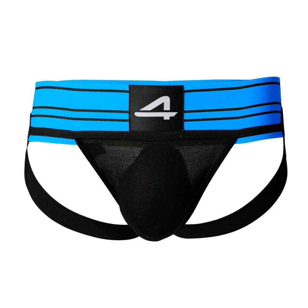 Rugby Jockstrap - Lenjerie sexy bărbați, albastru, L - detaliu 3