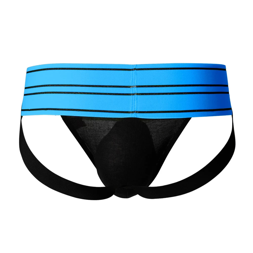 Rugby Jockstrap - Lenjerie sexy bărbați, albastru, L - detaliu 4