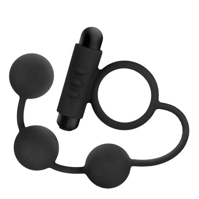 Sarpele Incolacit - Inel Penis Vibrator cu Extensie de Bile Anale, 33 cm - detaliu 3