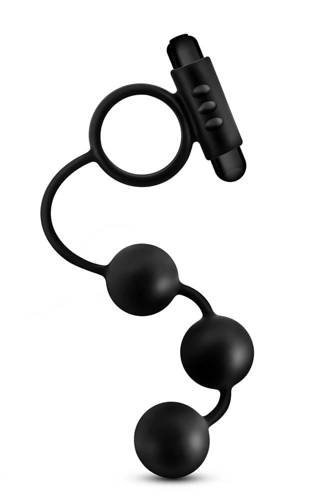 Sarpele Incolacit - Inel Penis Vibrator cu Extensie de Bile Anale, 33 cm - detaliu 5