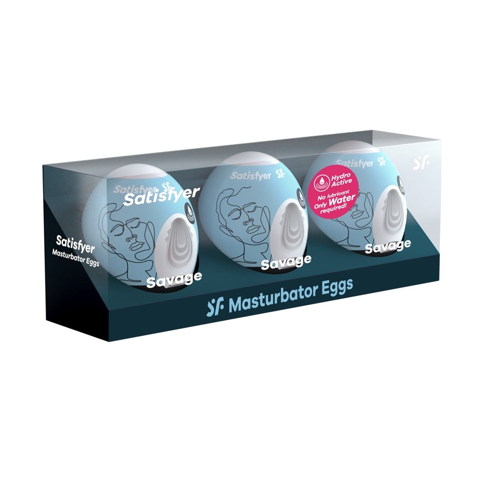 Savage Egg - Masturbator albastru, 7 cm - detaliu 1