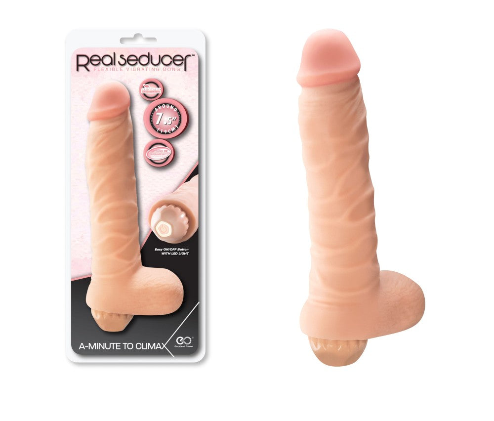 Seducatorul 7.5" - Vibrator Realictic Flexibil, 19x4.5 cm