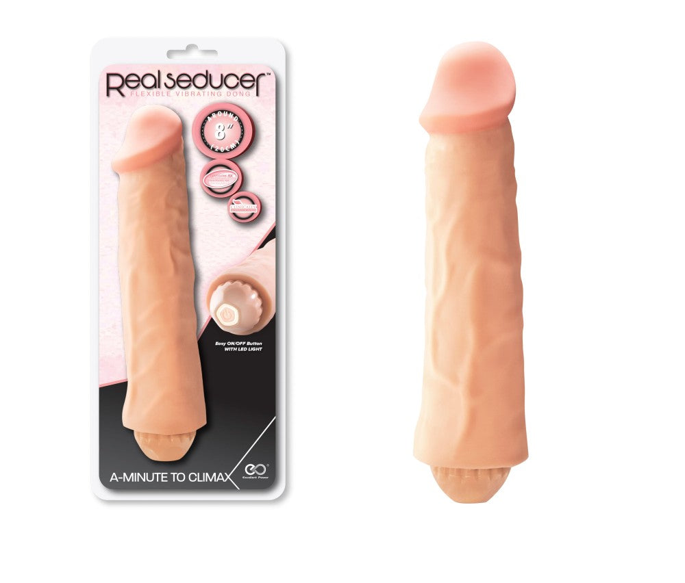 Seducatorul 8" - Vibrator Realistic Flexibil, 20x5 cm