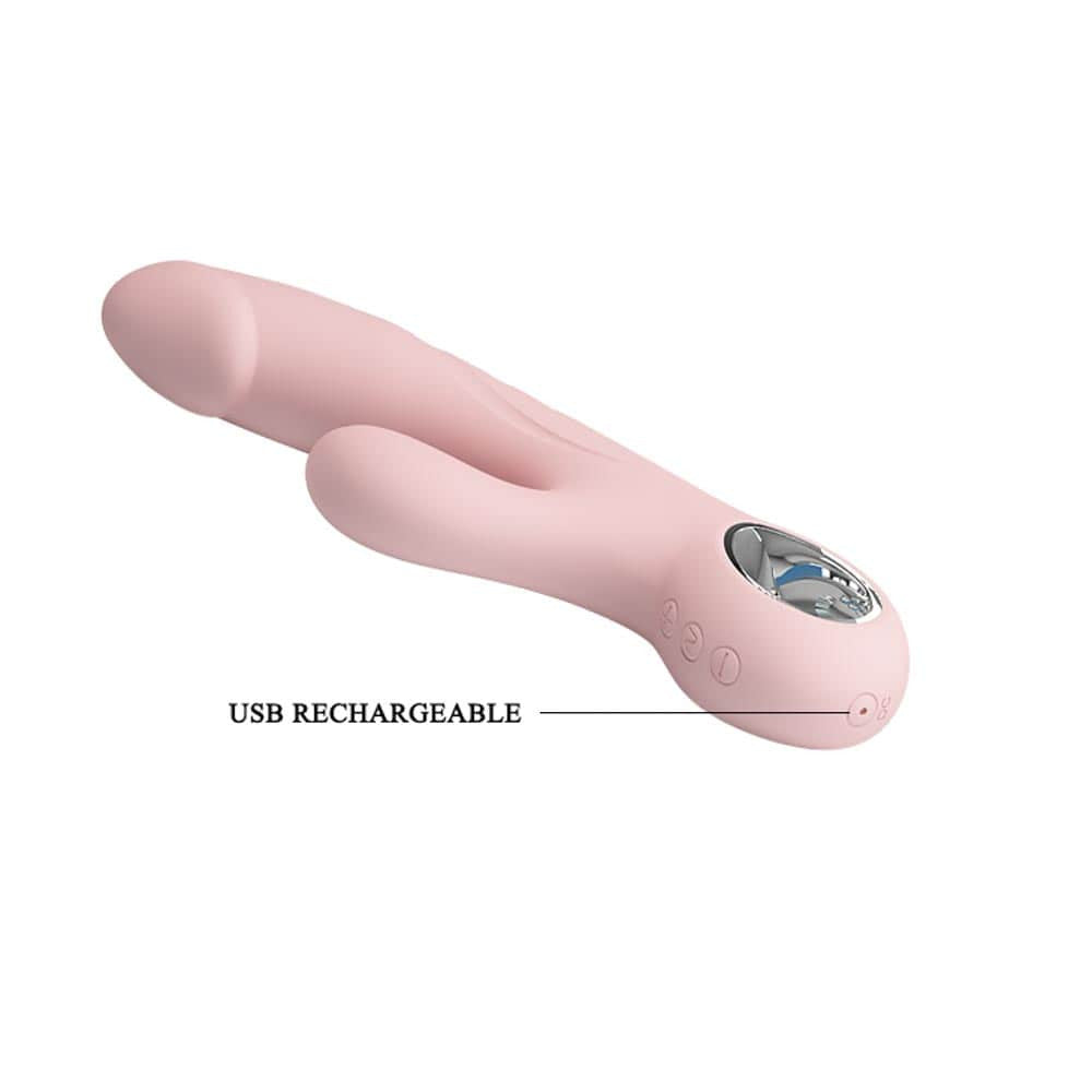 Selene - Vibrator iepuraș, roz, 19 cm