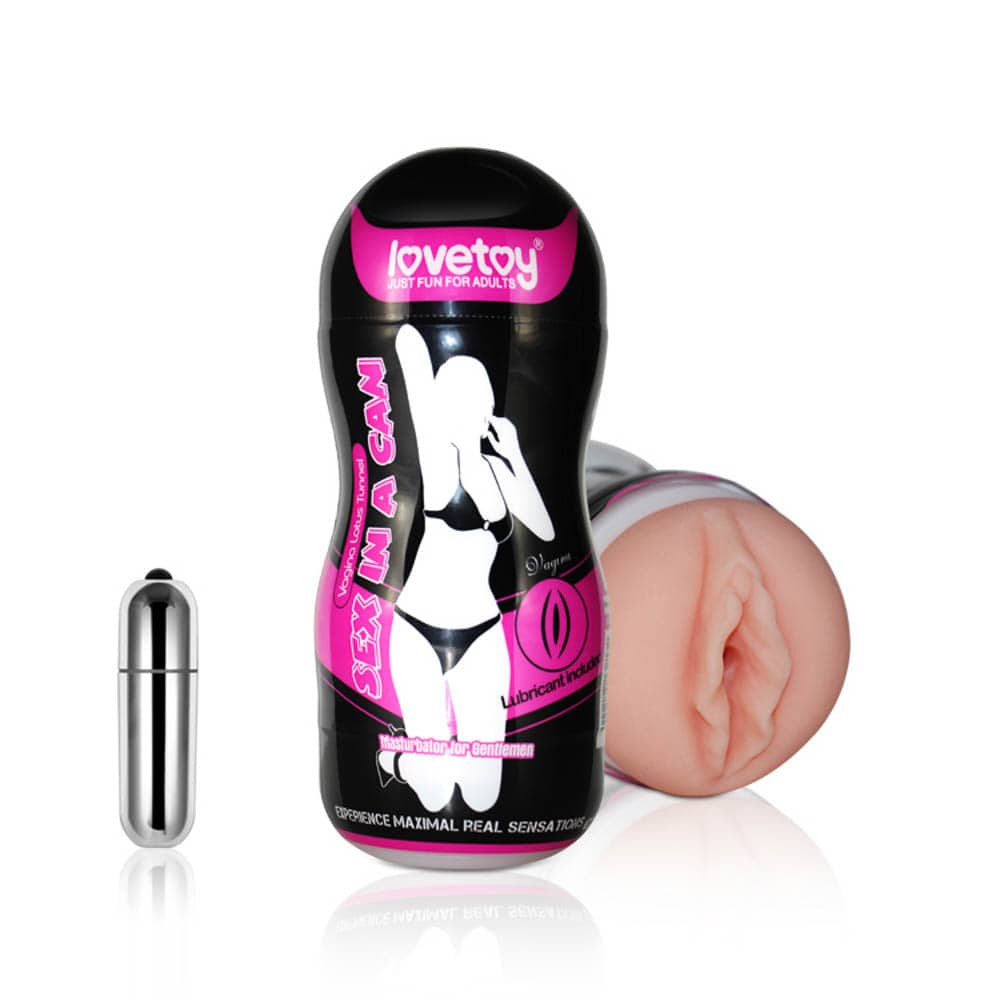 Sex In A Can - Masturbator cu Vibratii Model Vagin 16.5 cm - detaliu 1