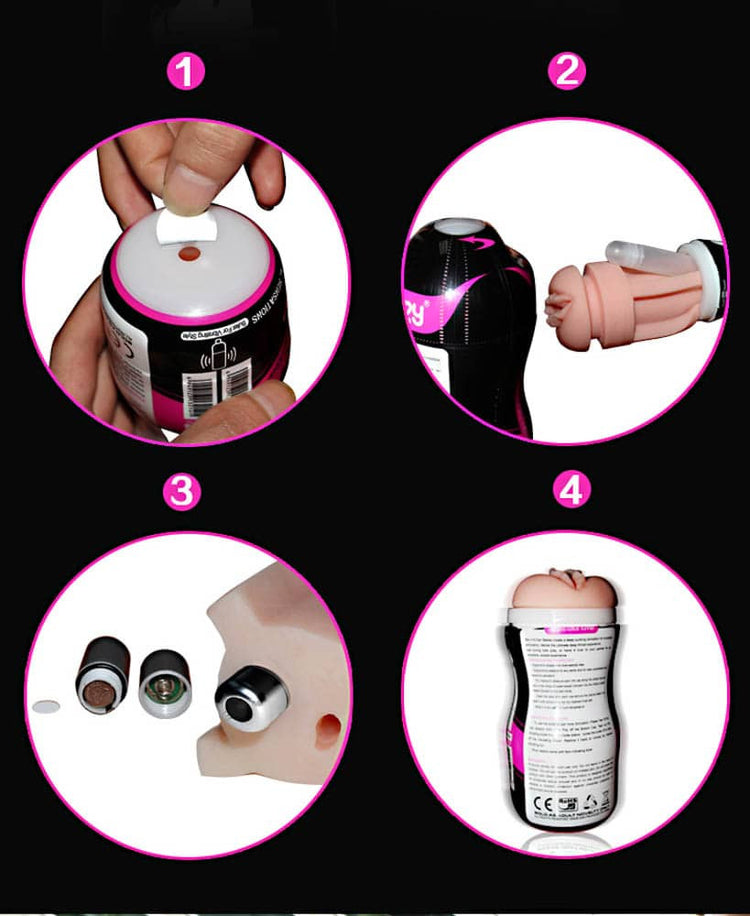 Sex In A Can - Masturbator cu Vibratii Model Vagin 16.5 cm - detaliu 4