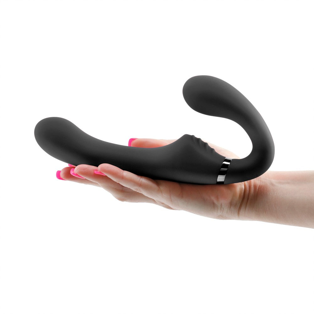 Shi/Shi - Midnight Rider - Vibrator Negru Strapless Strap On cu Telecomanda, 21,3 cm - detaliu 2