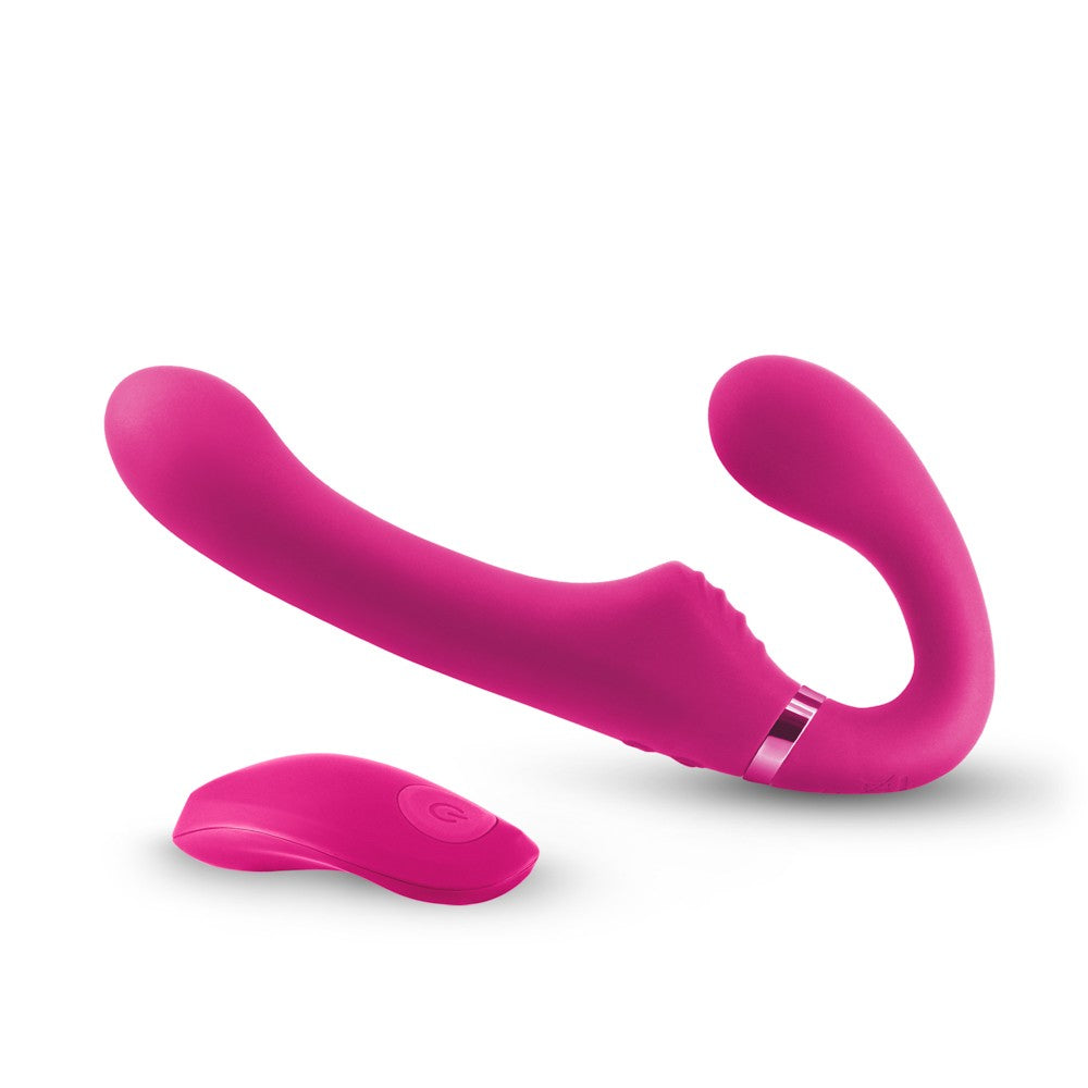 Shi/Shi - Midnight Rider - Vibrator Strapless Strap On cu Telecomanda, 21,3 cm - detaliu 3