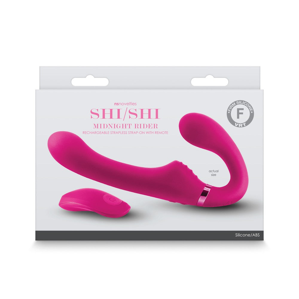 Shi/Shi - Midnight Rider - Vibrator Strapless Strap On cu Telecomanda, 21,3 cm - detaliu 4