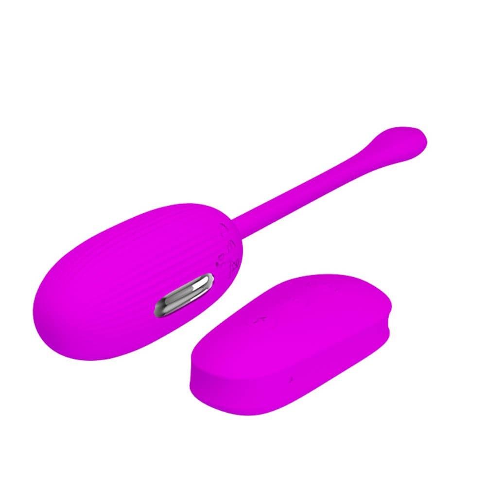 Shock Fun - Ou vibrator, mov, 19 cm - detaliu 1