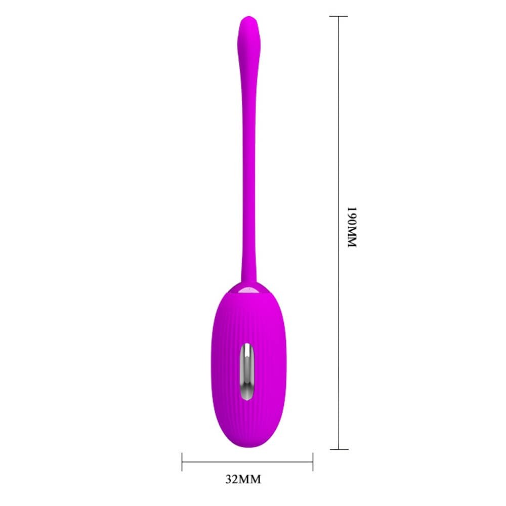 Shock Fun - Ou vibrator, mov, 19 cm - detaliu 2