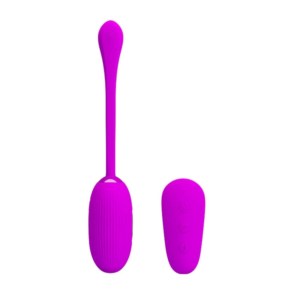 Shock Fun - Ou vibrator, mov, 19 cm - detaliu 3