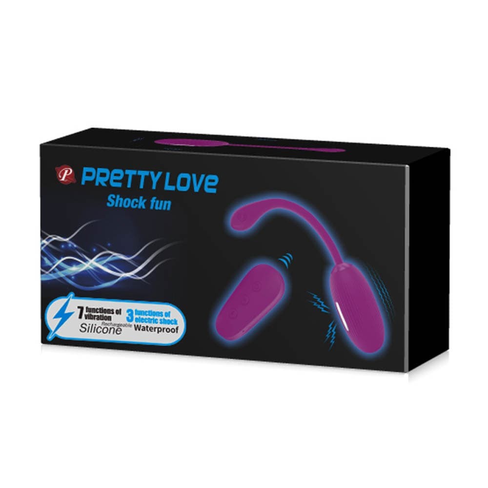 Shock Fun - Ou vibrator, mov, 19 cm - detaliu 4