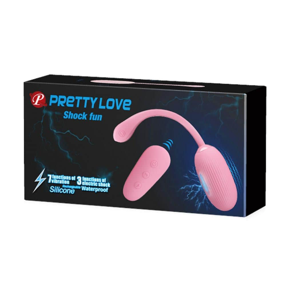 Shock Fun - Ou vibrator, roz, 19 cm - detaliu 2