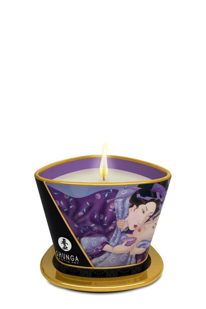 Shunga Candle Exotic Fruit - Lumânare de Masaj cu Aromă de Fructe Exotice, 170ml