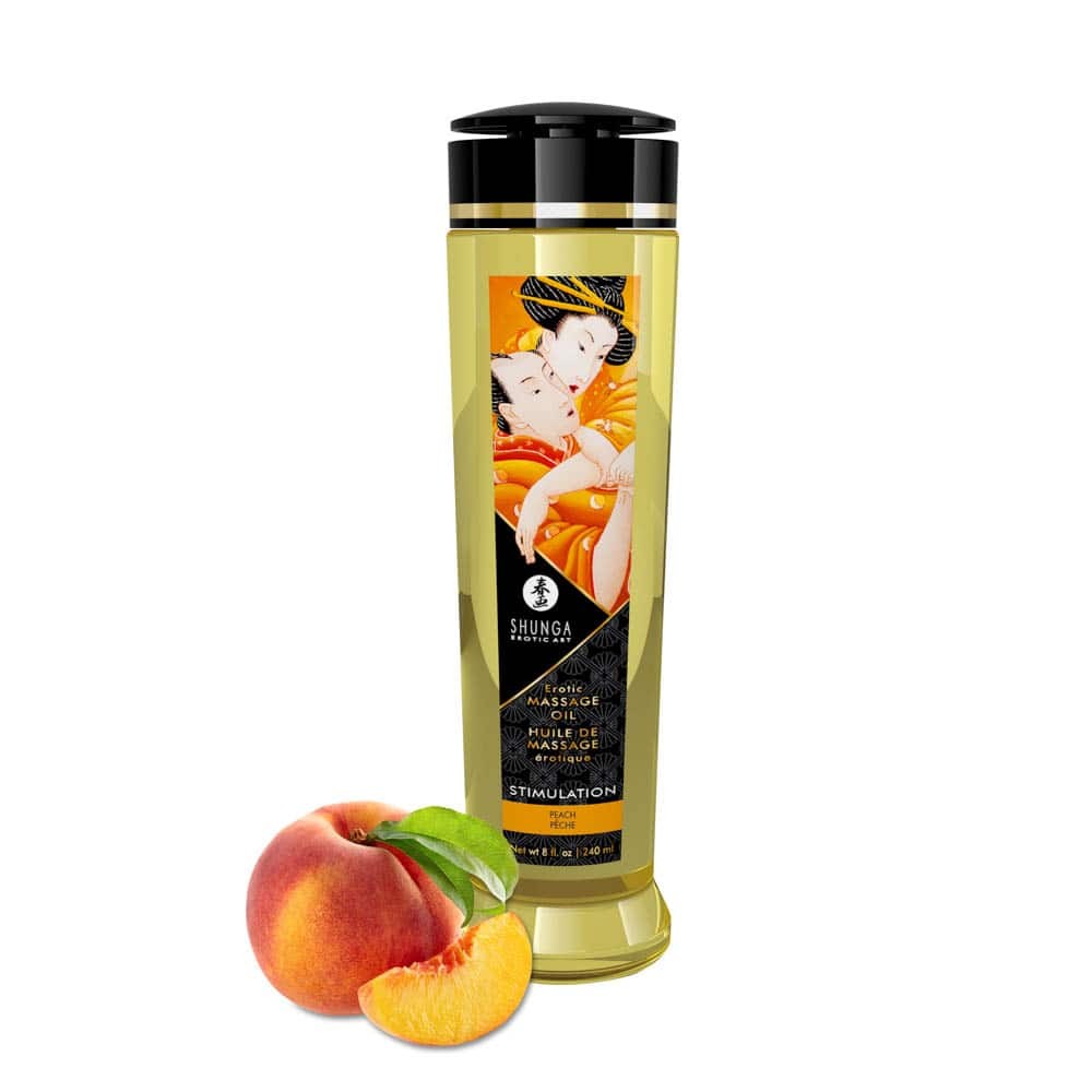 Shunga - Ulei de masaj cu aromă de piersică, 240 ml - detaliu 1