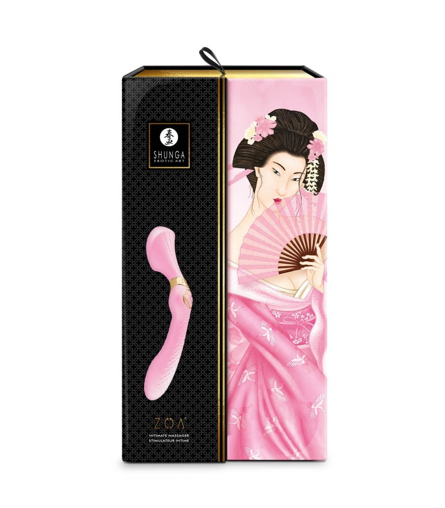 Shunga ZOA - Vibrator cu 10 functii de vibratie, Roz, 26,5 cm - detaliu 9
