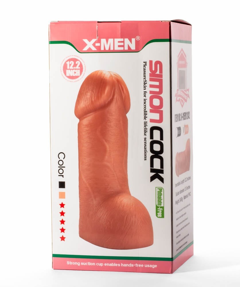 Simon - Dildo gigant, flesh, 31 cm - detaliu 5
