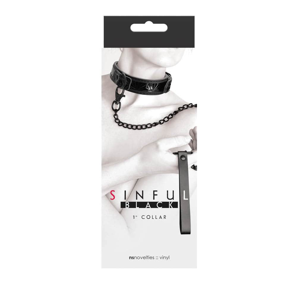 Sinful - 1'' Collar - Zgarda cu Lesa Neagra