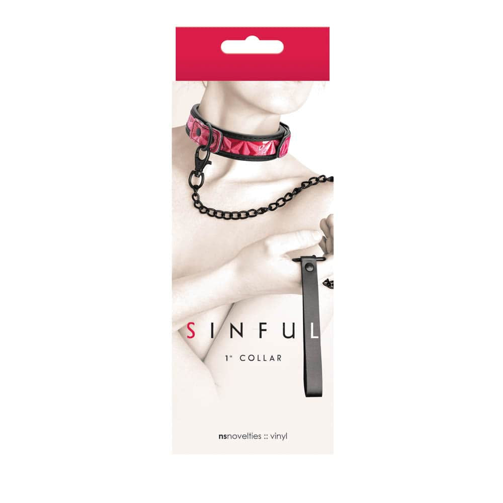 Sinful - 1'' Collar - Zgarda si Lesa Roz