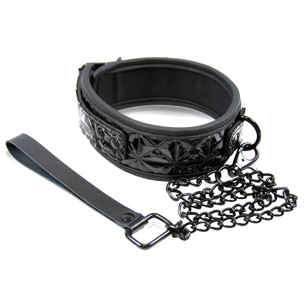 Sinful Collar - Zgarda Ajustabila Neagra 44 cm
