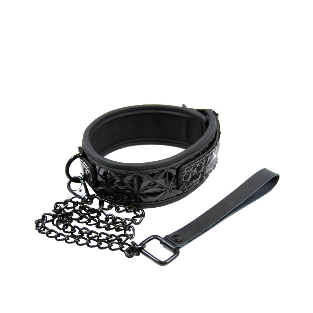 Sinful Collar - Zgarda Ajustabila Neagra 44 cm - detaliu 2