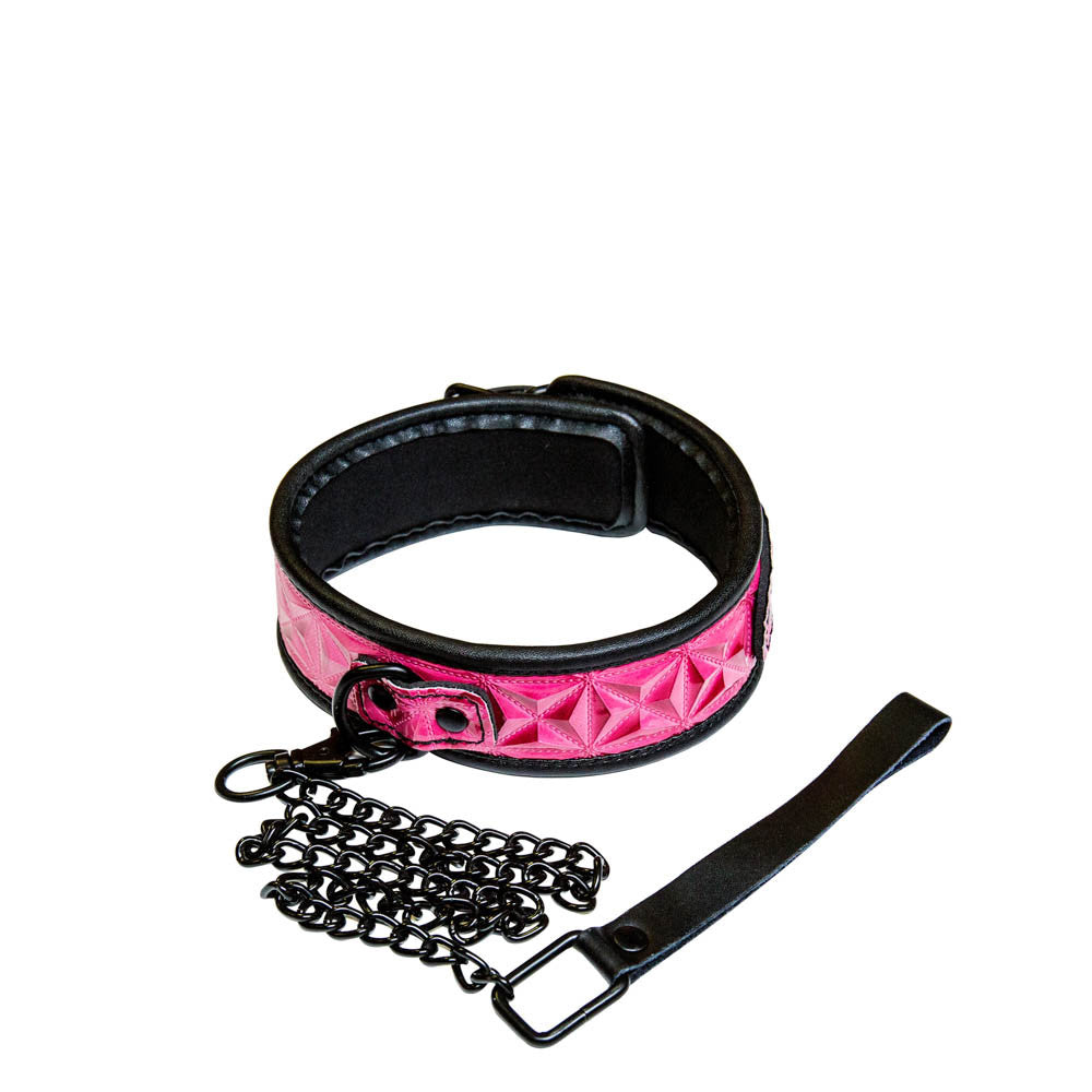 Sinful Collar - Zgarda Roz - detaliu 1