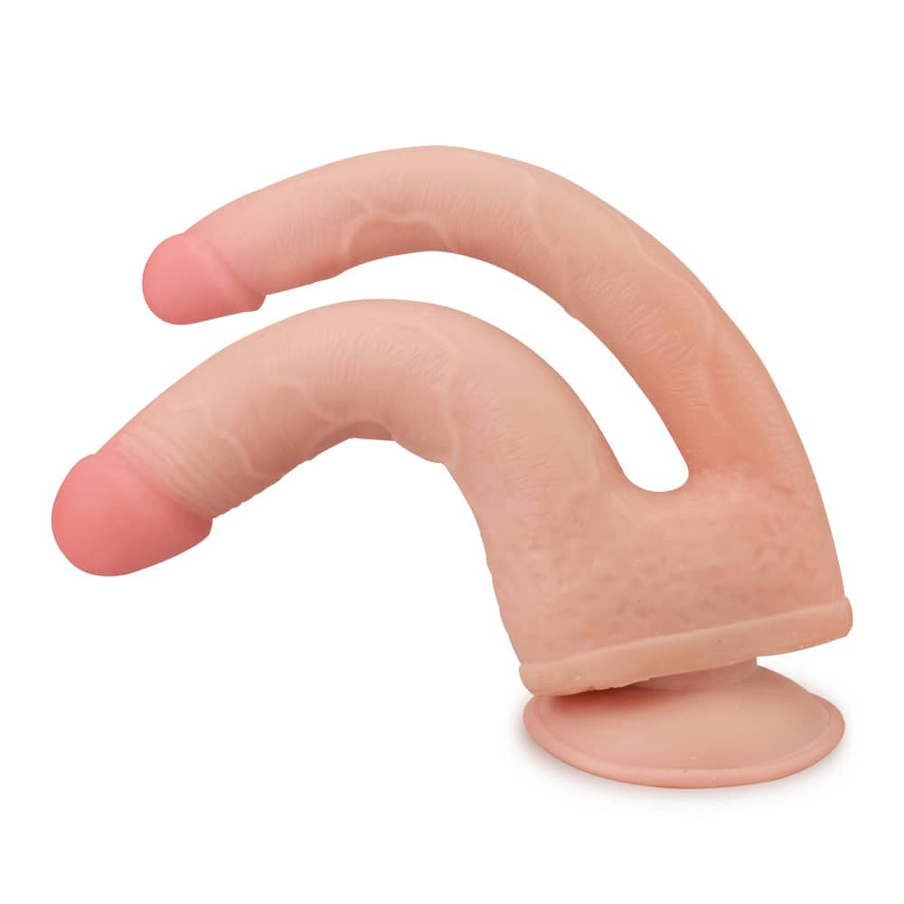 Skinlike - Dildo dublu, flesh, 19 cm - detaliu 2