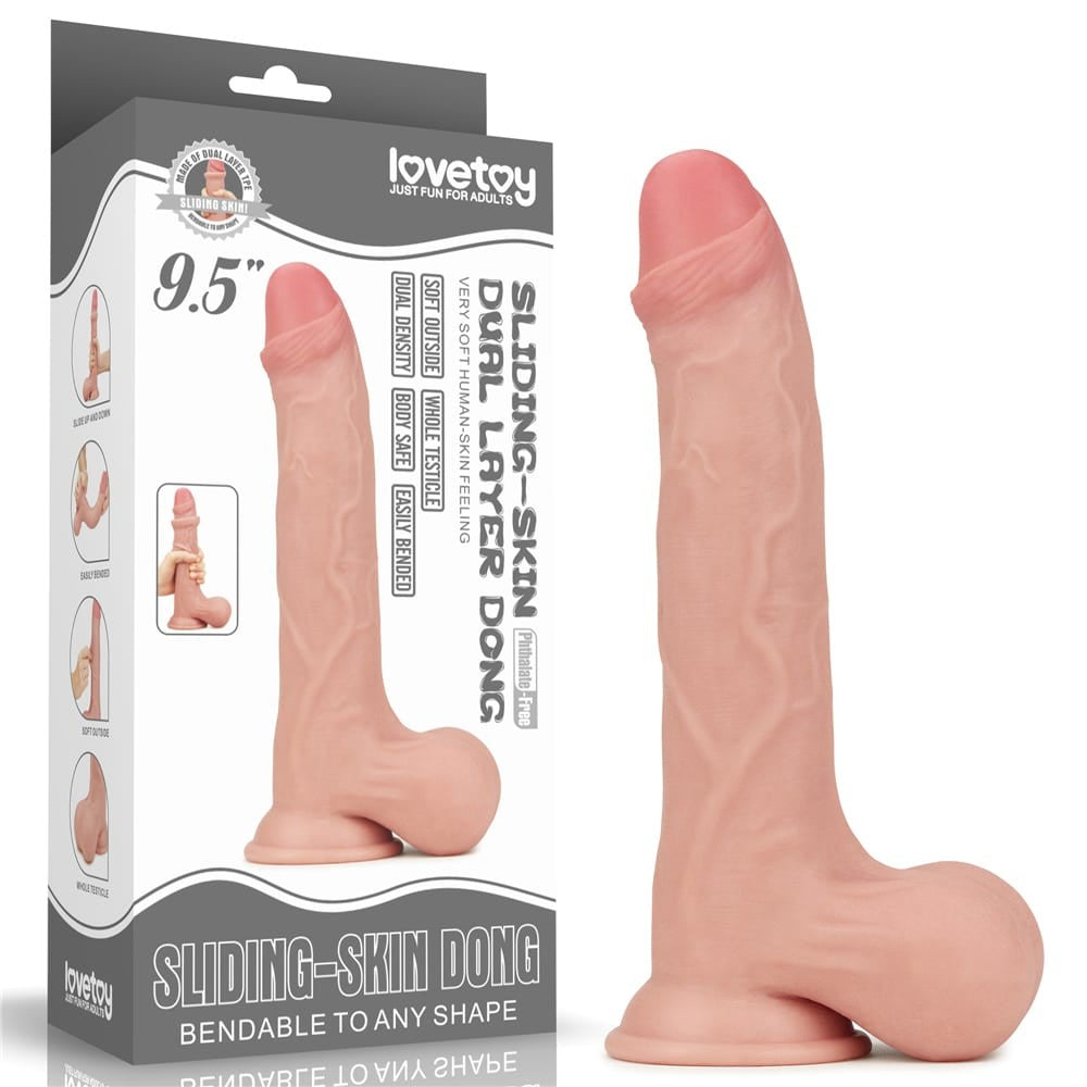 Sliding Skin - Dildo realist, 24.5 cm - detaliu 14
