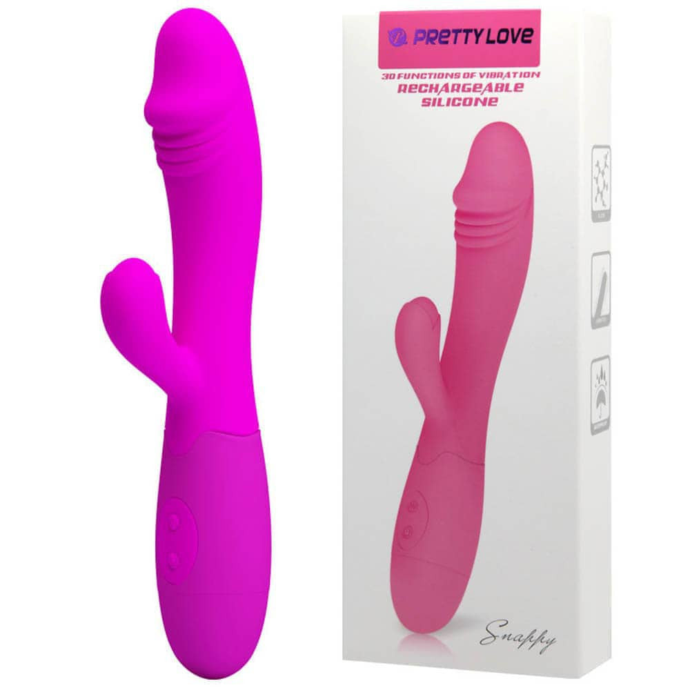 Snappy - Vibrator roz, 19.5 cm - detaliu 3