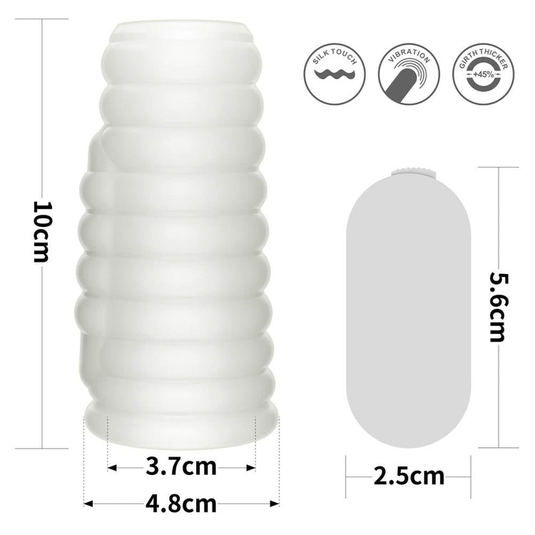Spiral Knights 4 - Inel cu vibrații pentru penis, alb - detaliu 1