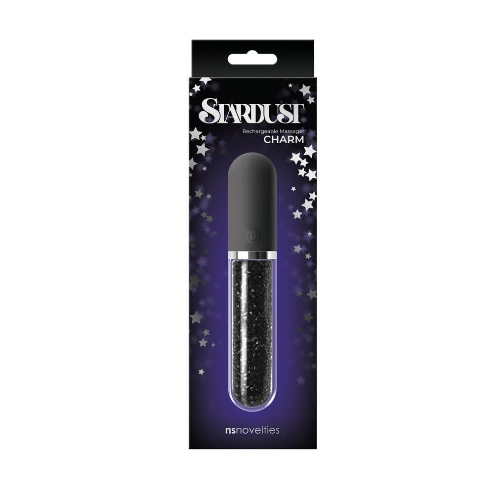 Stardust Charm - Vibrator ruj, negru, 16.7 cm - detaliu 1